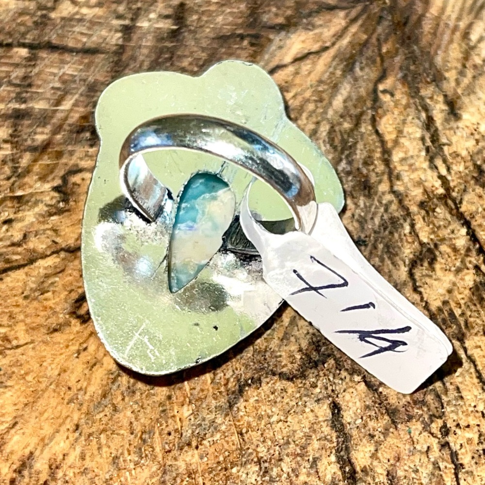 Caribbean Larimar Ring Size 7 1/4 - Picture 4 of 9